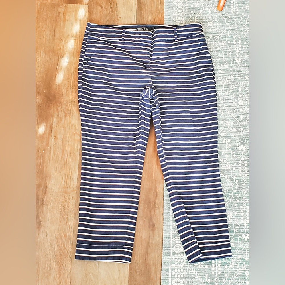 Striped Navy and White Pants